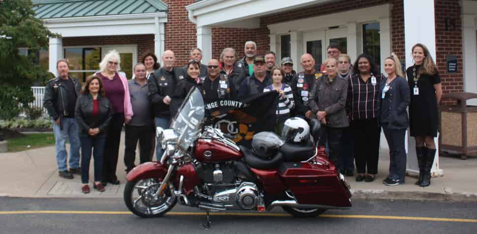 The Orange County Harley Owners Group recently presented a check for $3,100 to Montefiore St. Luke’s Cornwall’s (MSLC) Littman Cancer Center. This generous donation was part of an event held in recognition of OCNYHOG’s continued support of MSLC.   Held in honor one of their late members who passed away a few years ago, this annual reception began in 2016 when members of MSLC came together to celebrate the life of Salvatore P. Porcaro who lost his battle with cancer. Sal’s daughter, Donna Florie, an MSLC registered nurse, suggested the proceeds from the first “Sal’s Ride” come to the MSLC Littman Cancer Center.   “We are extremely grateful for the Orange County Harley Owners Group’s kindness and generosity,” said Joan Cusack-McGuirk, MSLC President and CEO. “We are so proud to receive this gift for the third year in a row from our dear friends at OCNYHOG. On behalf of the Littman Cancer Center team, the St. Luke's Cornwall Health System Foundation, and all of us at Montefiore St. Luke's Cornwall, thank you to the OCNYHOG Chapter—and our very own Donna Florie—for their continued generosity.”   This is the 3rd year in a row that OCNYHOG has selected the MSLC Littman Cancer Center as the recipient of the registration fees to their annual “Sal's Ride” event along with the money raised as part of their 50/50 raffle.  To learn more about oncology services at Montefiore St. Luke’s Cornwall, please visit www.MontefioreSLC.org   About Orange County Harley Owners Group: OCNYHOG promotes responsible motorcycling activities for the Harley Owners Group members by conducting chapter activities and encouraging participation in other HOG events. Their goal is to increase the level of enthusiasm for riding Harley Davidson motorcycles and create a family-oriented atmosphere in which all members regardless of gender, race, age or political affiliation can live the Harley Davidson experience outside
